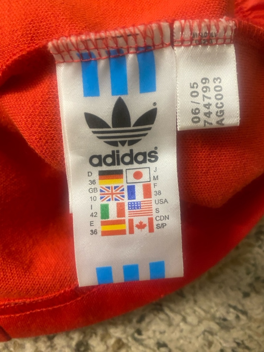 Vintage 2005 Adidas Red Women's Zip-Front Bomber Jacket Dress with White Stripes - Picture 7 of 7